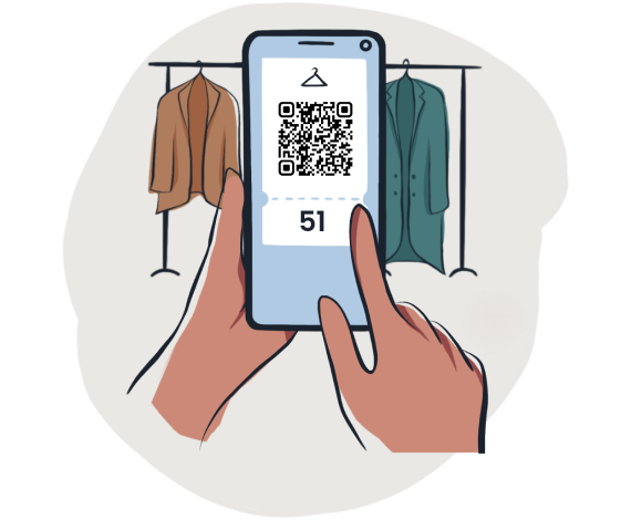 Digital wardrobe ticket